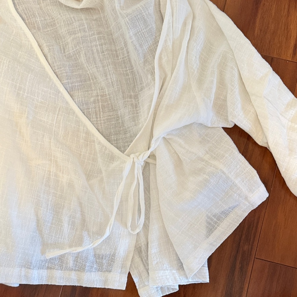 Indigo Luna Flow Wrap Top White M/L - Picture 4 of 5